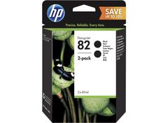 HP 82 69ml Black Ink Crtg 2-Pack (P2V34A)