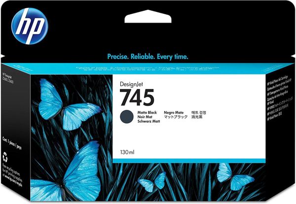 HP 745 130-ml Matte Black Ink Cartridge (F9J99A)