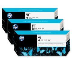 HP 91 3-pack 775-ml Matte Black Ink Cartridges (C9480A)