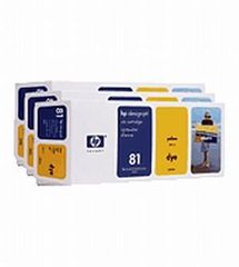 HP 81 3-pack 680-ml Yellow DesignJet Dye Ink Cartridges (C5069A)