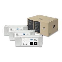 HP 81 3-pack 680-ml Black DesignJet Dye Ink Cartridges(C5066A)