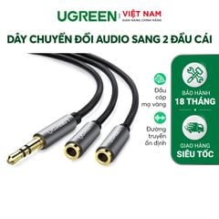 Cáp chia 3.5mm 1 ra 2 cổng tai nghe UGREEN AV123