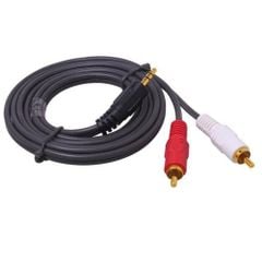 Cáp loa 1-2 3 met Dtech DT-6212 (3.5mm ra 2 bông sen)