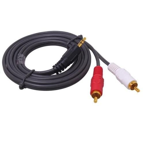Cáp âm thanh jack 3.5mm ra 2 đầu bông sen Dtech  5m (6213)