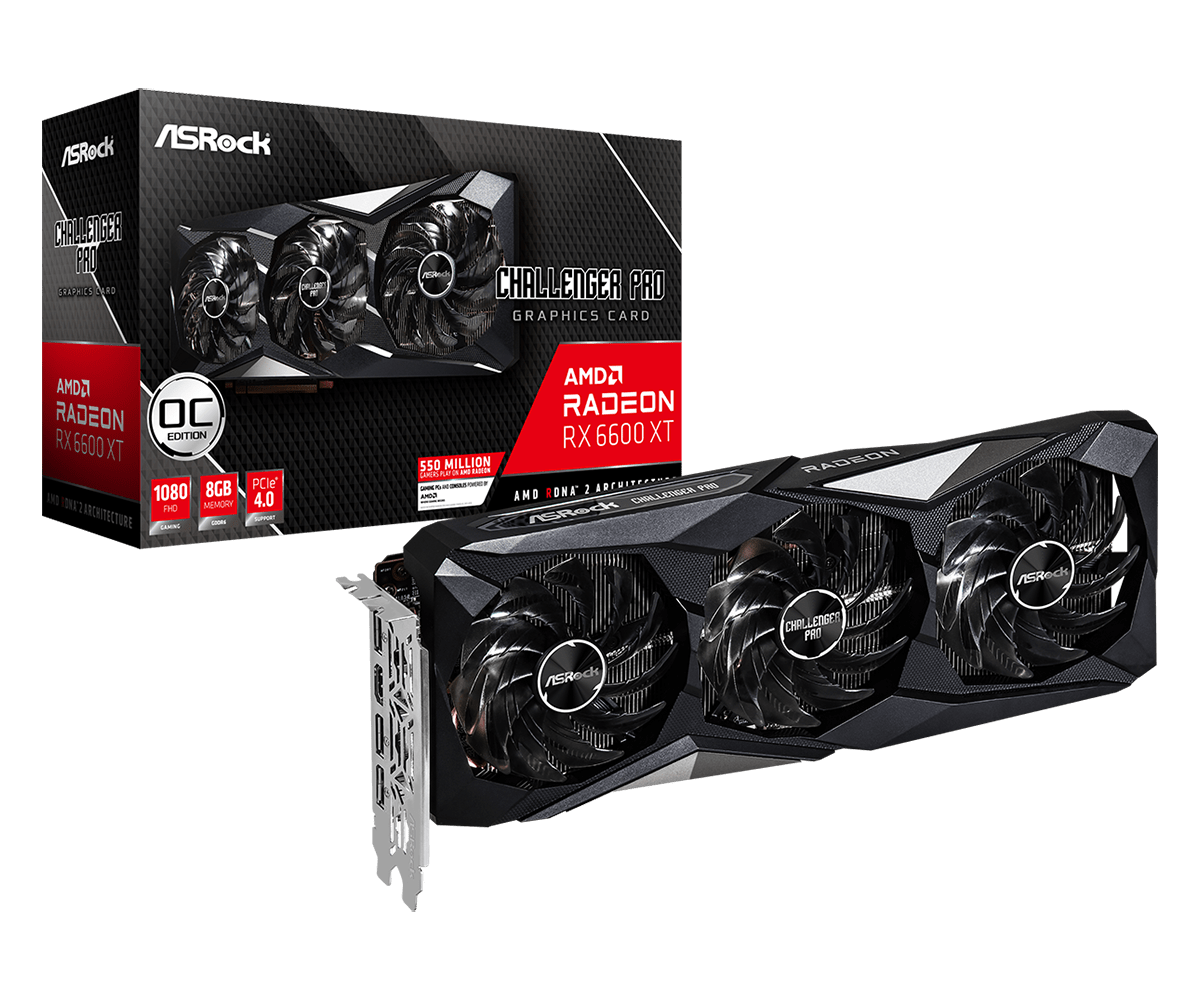 VGA ASROCK Radeon RX 6600 XT Challenger Pro 8GB OC (RX6600XT CLP 8GO)
