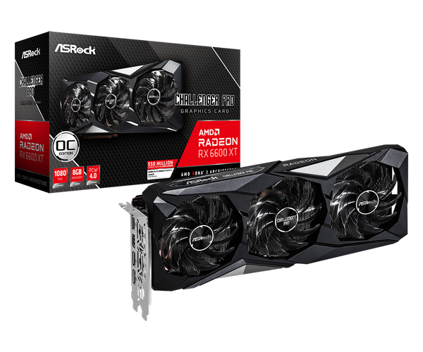 VGA ASROCK Radeon RX 6600 XT Challenger Pro 8GB OC (RX6600XT CLP 8GO)