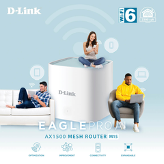 BỘ MESH WIFI D-LINK M15 (2 PACK) CHUẨN AX1500