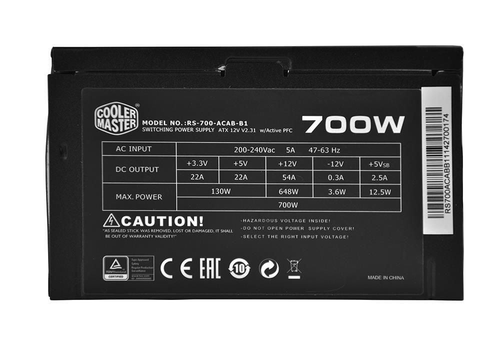 Nguồn máy tính Cooler Master B700 ver.2 80 Plus (RS700-ACABB1)