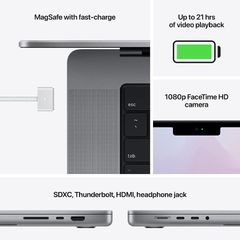 Macbook Pro 16” (MK193SA/A) (Apple M1 Pro/16GB RAM/1TB SSD/16.2 inch/Mac OS/Xám) (2021)