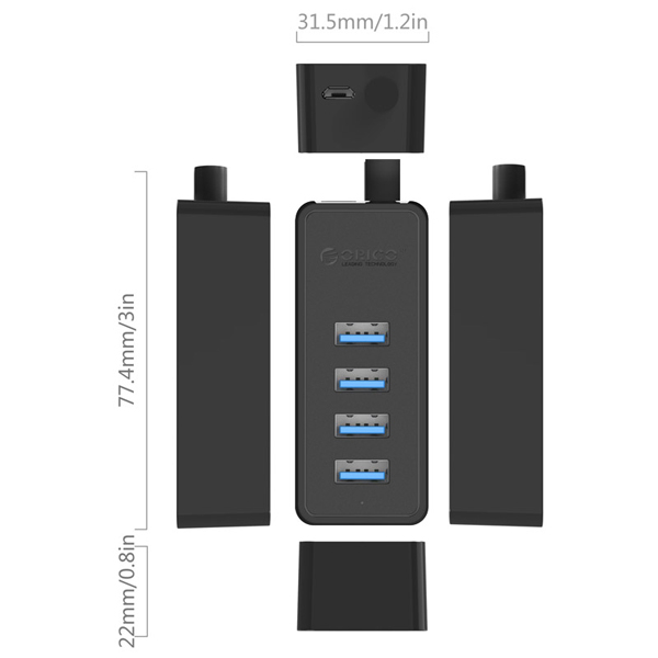 HUB USB Orico W5P-U3-30