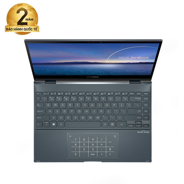 Laptop Asus Zenbook Flip 13 UX363EA-HP130T (i5-1135G7/8GB/512Gb SSD/13.3FHD Touch/VGA ON/Win10/Pine Grey/Túi Sleeve/Pen/NumPad)