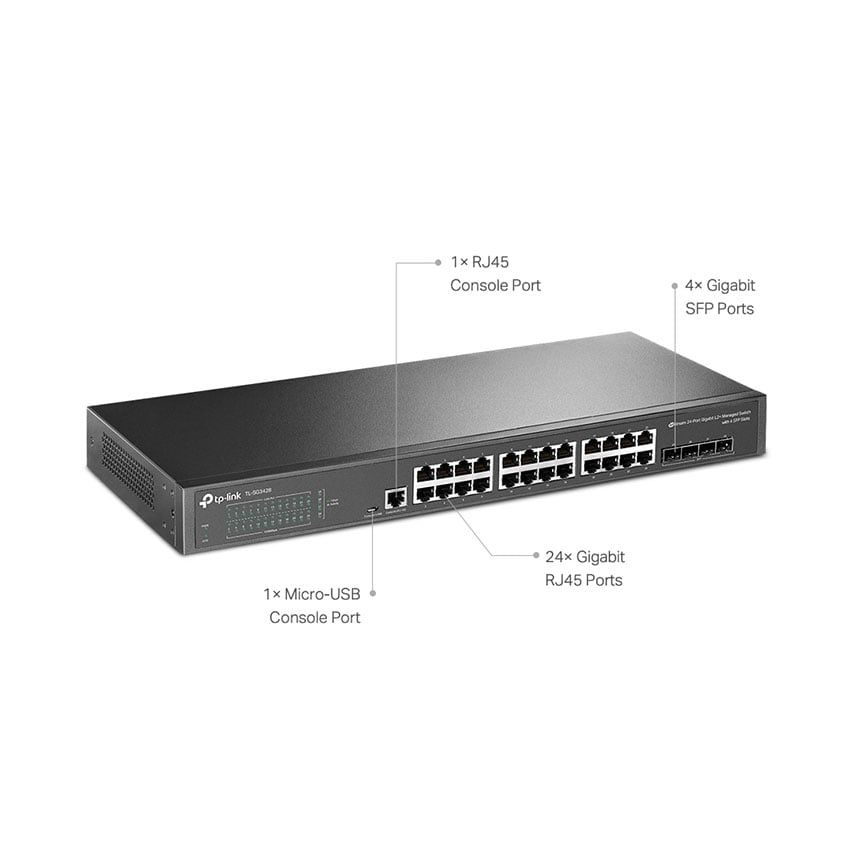 Switch TP-Link TL-SG3428 24-Port Gigabit L2 Managed Switch with 4 SFP Slots