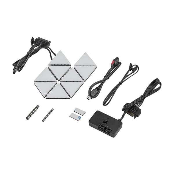 Bộ đèn chiếu sáng Corsair iCUE LC100 Smart Case Lighting Triangles, Starter Kit CL-9011114-WW