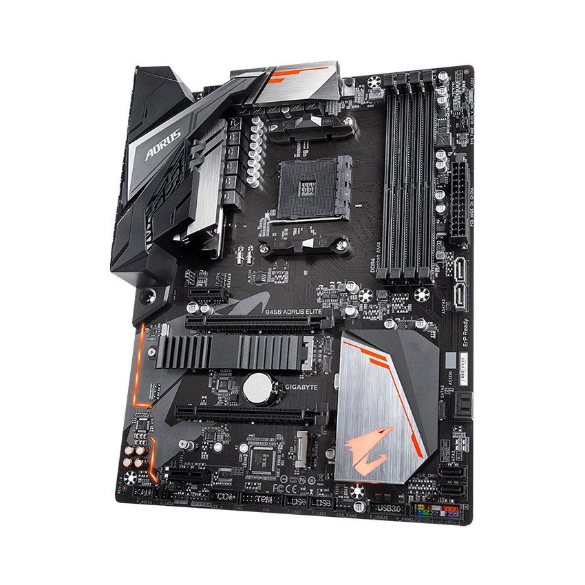 Mainboard GIGABYTE B450 AORUS ELITE (AMD B450, Socket AM4, ATX, 4 khe RAM DDR4)