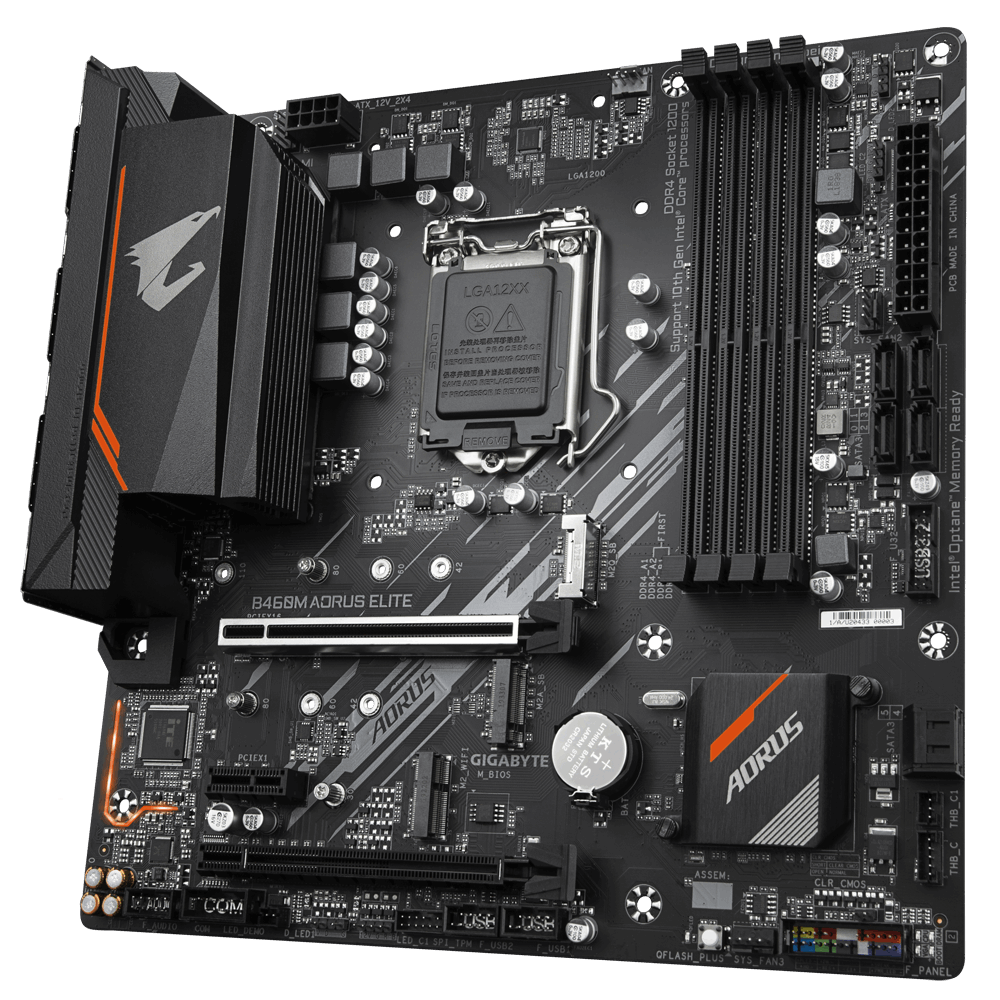 Mainboard Gigabyte B460M-AORUS ELITE (Chipset Intel B460/ Socket LGA1200/ VGA onboard)