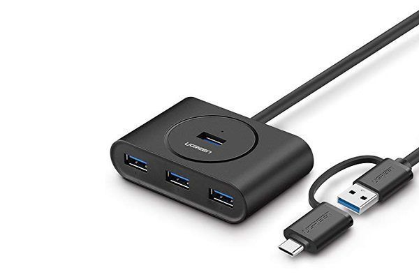 Bộ chia cổng USB 3.0/ Type C sang 4 cổng USB 3.0 UGREEN 40850 – Tốc độ truyền lên đến 5Gbps, đèn led hiển thị hoạt động