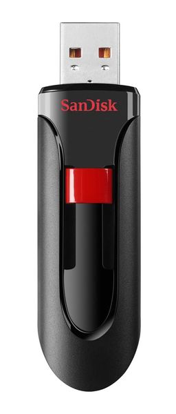 USB SanDisk 128GB USB 3.0 Cruzer Glide SDCZ600-128G-G35 Black with Red slider