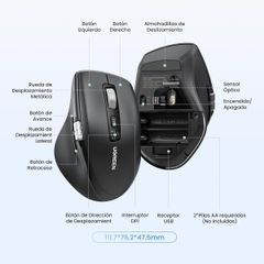 UGREEN M751 – Chuột máy tính công thái học không dây Bluetooth