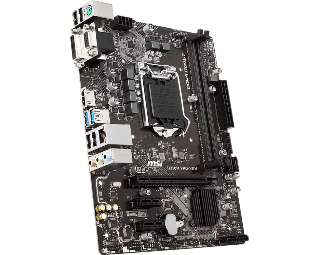Mainboard MSI H310M PRO-VDH PLUS (Intel H310, Socket 1151, m-ATX, 2 khe RAM DDR4)