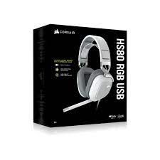 Tai nghe không dây Corsair HS80 RGB White - CA-9011236-AP