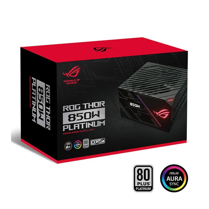 Nguồn Asus ROG Thor 850W Platinum - RGB 850W 80 Plus Platinum Full Modular
