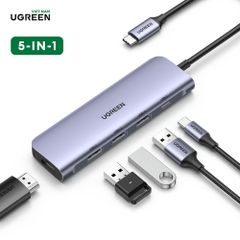 Bộ chuyển đổi Type C  ra 3 cổng USB 3.0+ HDMI + tích hợp nguồ PD Ugreen 50209