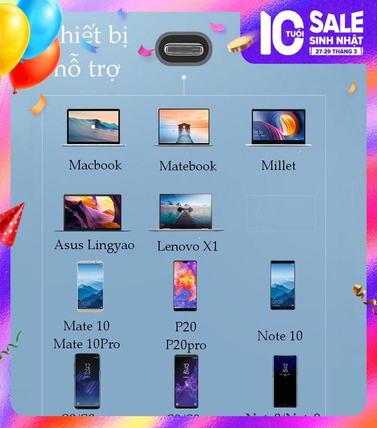 Hub Type Cchuyển đổi type C sang 3xUSB 3.0, 1x HDMI, 1x RJ45, 1xPD  Ugreen 50771