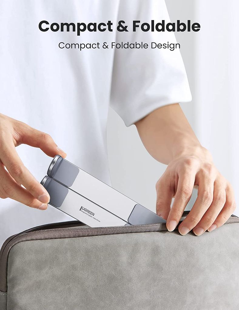 Giá đỡ laptop nhôm UGREEN LP309 LP451 – Điều chỉnh độ cao, đệm silicon chống xước – Tản nhiệt tốt cho laptop