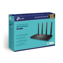Bộ phát wifi 6 TP-Link Archer AX12 (Chuẩn AX/ AX1500Mbps/ 4 Ăng-ten ngoài/ Wifi Mesh/ 35 User)
