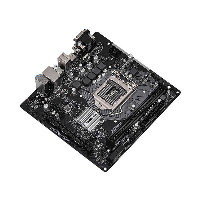 MAINBOARD ASROCK H470M-HDV (INTEL H470, SOCKET 1200, M-ATX, 2 KHE RAM DDR4)