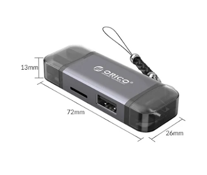 HUB 3 cổng USB 2.0 Orico 2CR61-GY (Xám)