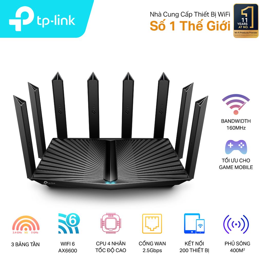 Bộ phát wifi 6 TP-Link Archer AX90 AX6000Mbps