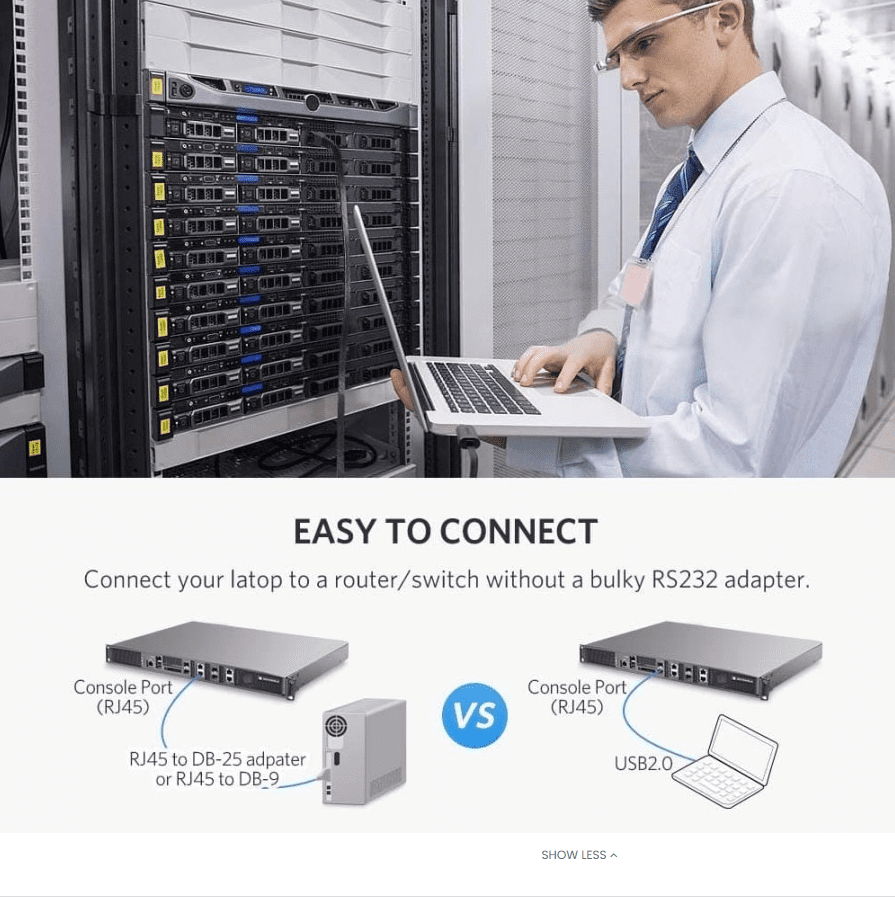Cáp lập trình Console Type C Ugreen 80186 Chipset FTDI