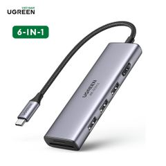 Bộ chuyển Type C  sang 1xHDMI + 3xUSB3.0+SD/ TF Chính hãng UGREEN 60383