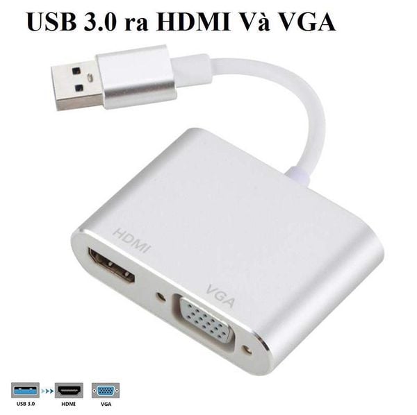 Cáp Chuyển USB 3.0 ra HDMI Và VGA