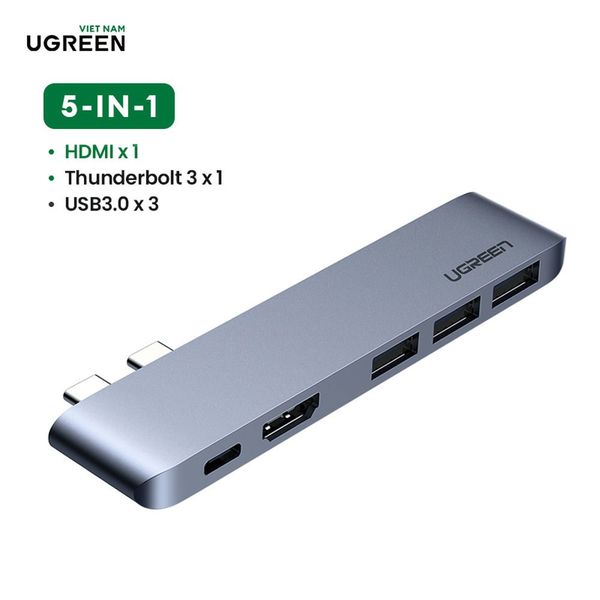 Hub Type C  ra 1xHDMI, 3xUSB 3.0, 1xUSB-C ( Thunderbolt 3 ) Ugreen 60559