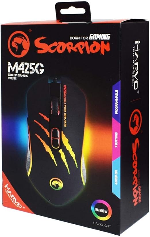 Chuột - Mouse USB LED Black M425G MARVO