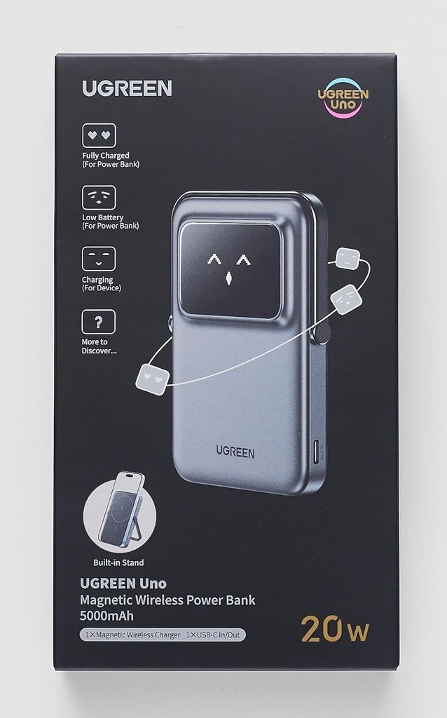 Pin Sạc Dự Phòng UGREEN PB571 5000mAh với Cáp USB Type C Tích Hợp