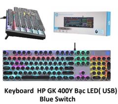 BÀN PHÍM HP GK 400Y BẠC LED USB BLUE SWITCH
