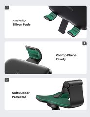 Giá đỡ điện thoại trên ô tô UGREEN LP369 – Mặt đệm chống trơn trượt – Giữ chặt điện thoại chống shock, rung lắc
