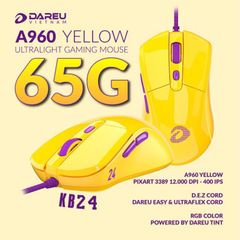 Chuột gaming DareU A960 KB YELLOW (RGB)