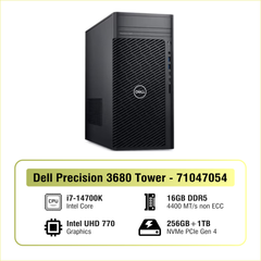 PC Workstation Dell Precision 3680 Tower 71047054 (Core i7-14700K | 256GB SSD + 1TB SSD | 16GB DDR5 | UHD Graphics 770 | KB_M | 1000W | Linux | 3yr)