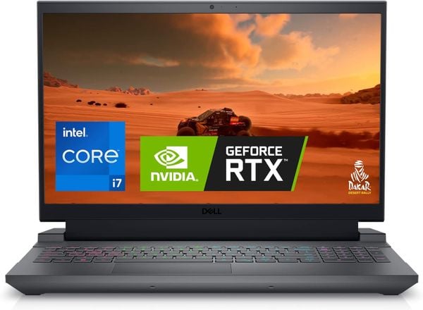 Laptop - Máy tính xách tay Dell Gaming G15 5530, i7-13650HX, 16GB, 512GB SSD, RTX3050 6GB, 15.6" FHD, 3C 56Wh, ax+BT, OfficeHS21, McAfee LS, Win 11 Home, Xám (Dark Shadow Gray), 1Y WTY (1045030O)