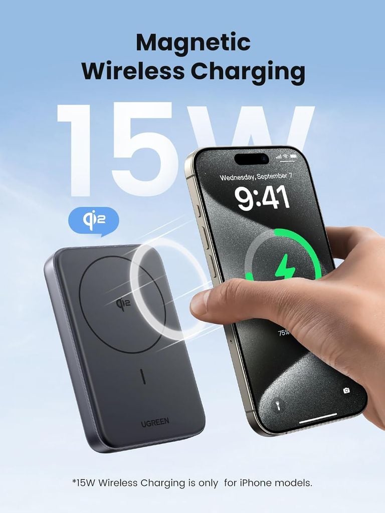 Pin sạc dự phòng UGREEN PB761 Qi2 Magsafe 10000mAh