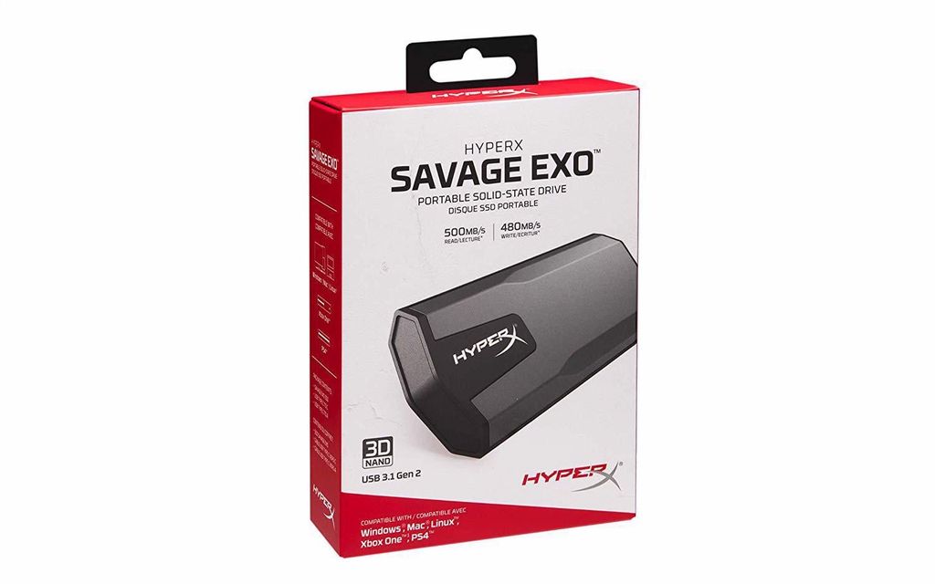 Ổ cứng di động SSD Kingston Savage EXO 480GB USB C (SHSX100/480G - Đen)