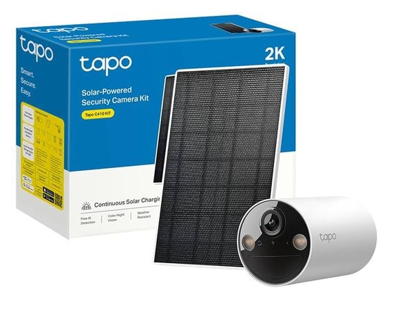 Camera IP Ngoài trời 3MP TP-Link Năng Lượng Mặt Trời Tapo C410 Kit