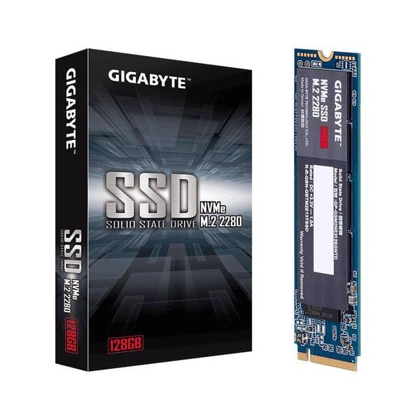 Ổ cứng SSD Gigabyte 128GB M.2 2280 PCIe NVMe Gen 3x4 (Đoc 1550MB/s, Ghi 550MB/s) - (GP-GSM2NE3128GNTD)