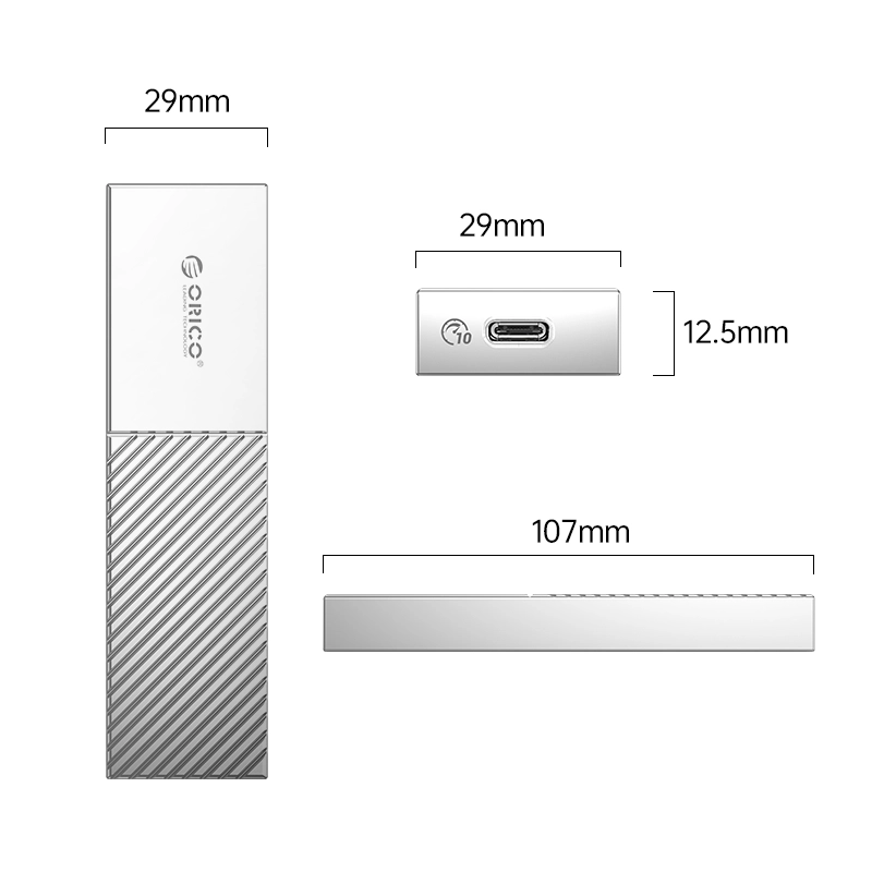 Hộp Đựng Ổ Cứng SSD M206C3-G2-GY M.2 NVME TypeC - Tốc độ 10Gbps