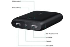 Pin Sạc Dự Phòng Aukey PB-N42 (10000mAh/Black/Kèm Đèn Led 5V/2.1A)