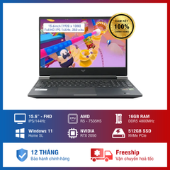 Laptop - Máy Tính Xách Tay HP Gaming VICTUS 15-fb1022AX R5 7535HS/ Ram 16GB/ 512GB/4GB RTX2050/144Hz/Win11 (94F19PA)